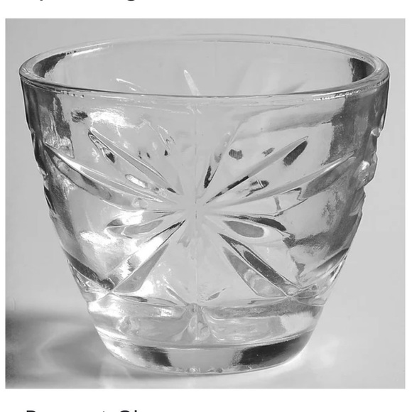 Prescut Clear Open Sugar by Anchor Hocking Pressed Star Fan Design - Picture 11 of 11